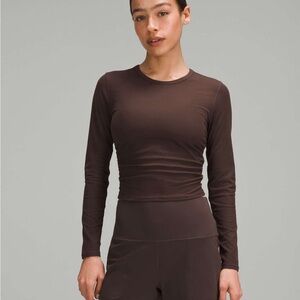 Lululemon All it Takes Nulu Ribbed Elegant Espresso Brown Long Sleeve Top 10